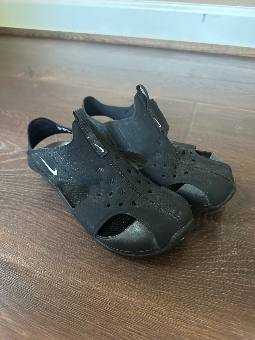 Nike Kids Black Slip-On Water Sandals